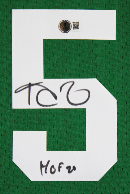Celtics Kevin Garnett "HOF 20" Signed Green M&N HWC Swingman Jersey BAS Witness