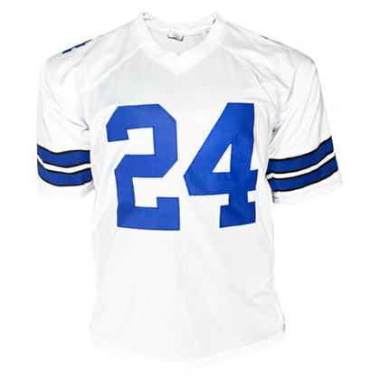 Larry Brown Signed Dallas White Football Jersey (Beckett)