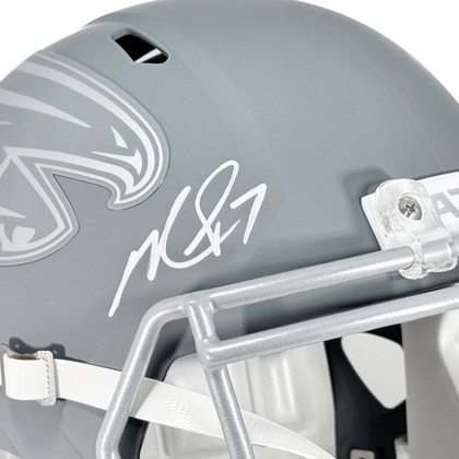 Michael Vick Signed Atlanta Falcons Slate Alternate Speed Full-Size Replica Football Helmet (Beckett)