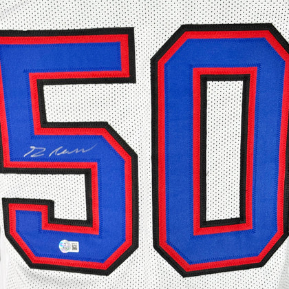 Greg Rousseau Signed Buffalo White Football Jersey (Beckett)