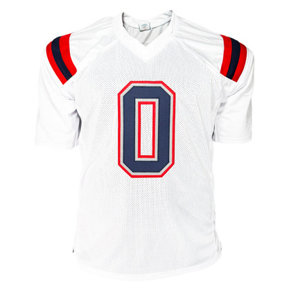 Christian Gonzalez Signed New England White Football Jersey (Beckett)