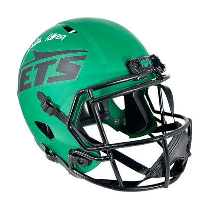 Darrelle Revis Signed New York Jets Rave Full-Size Replica Football Helmet (Beckett)