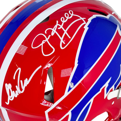 Bills Triplets Signed Buffalo Bills Throwback 87-01 Authentic Speed Full-Size Football Helmet (JSA)