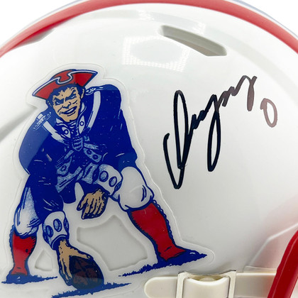 Christian Gonzalez Signed New England Patriots Throwback 90-92 Speed Mini Football Helmet (Beckett)