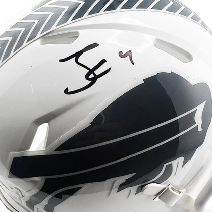 James Cook Signed Buffalo Bills Salute to Service 2024 Mini Football Helmet (Beckett)