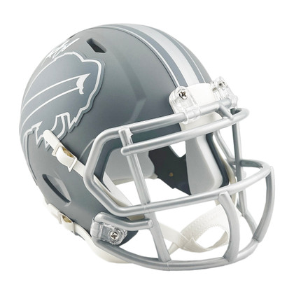 Keon Coleman Signed Buffalo Bills Slate Alternate Speed Mini Football Helmet (Beckett)