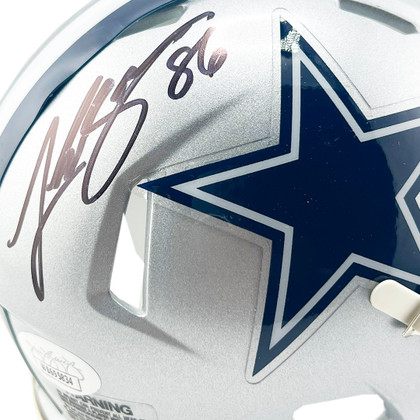 Luke Schoonmaker Signed Dallas Cowboys Speed Mini Football Helmet (JSA)