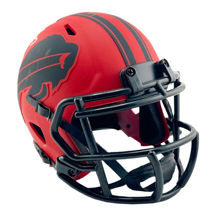 Terrell Bernard Signed Buffalo Bills Rave Mini Football Helmet (Beckett)