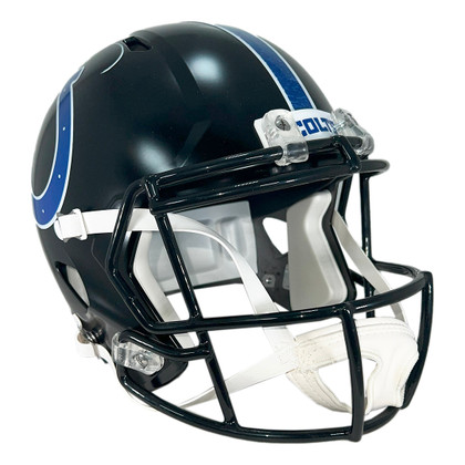 Dallas Clark Signed Indianapolis Colts Alt 2023 Speed Full-Size Replica Football Helmet (Beckett)
