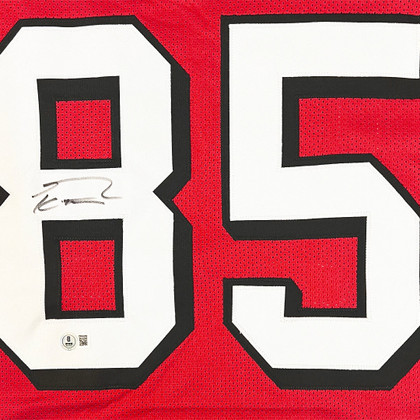 George Kittle Signed San Francisco Red Shadow Number Football Jersey (Beckett)
