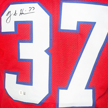 Rodney Harrison Signed New England Red Football Jersey (Beckett)