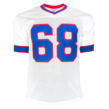 Joe DeLamielleure Signed HOF 02 Inscription Buffalo White Football Jersey (JSA)