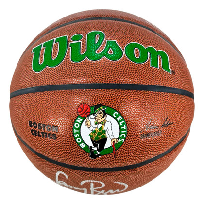 Larry Bird Signed Boston Celtics Wilson NBA Team Logo Basketball (Beckett)