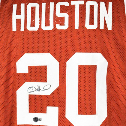 Alan Houston Signed Tennessee College Orange Basketball Jersey (Beckett)