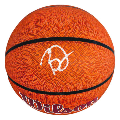 Brad Daugherty Signed Cleveland Cavaliers Wilson NBA Team Logo Basketball (JSA)