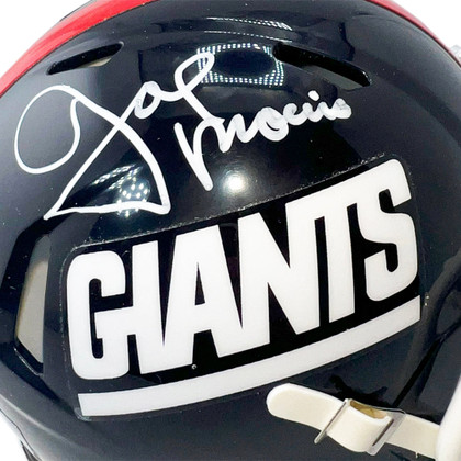 Joe Morris Signed New York Giants Throwback 80-99 Speed Mini Football Helmet (Beckett)