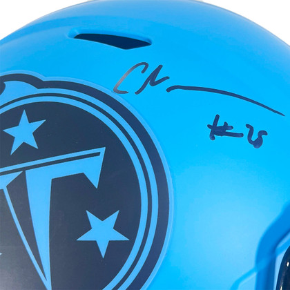 Chris Johnson Signed Tennessee Titans Rave Full-Size Replica Football Helmet (Beckett)