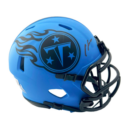 Chris Johnson Signed Tennessee Titans Rave Mini Football Helmet (Beckett)