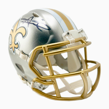 Alvin Kamara Signed New Orleans Saints Flash Mini Football Helmet (JSA)
