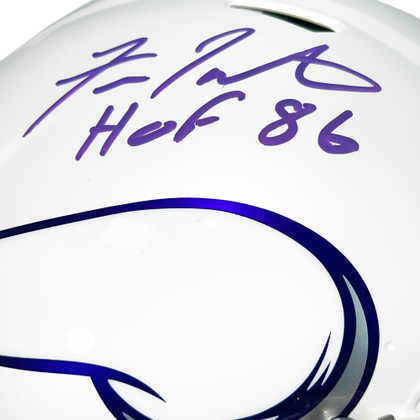 Frank Tarkenton Signed HOF 86 Inscription Minnesota Vikings Authentic Alt 2024 Speed Full-Size Football Helmet (Beckett)