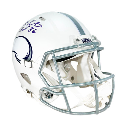 Frank Tarkenton Signed HOF 86 Inscription Minnesota Vikings Authentic Alt 2024 Speed Full-Size Football Helmet (Beckett)