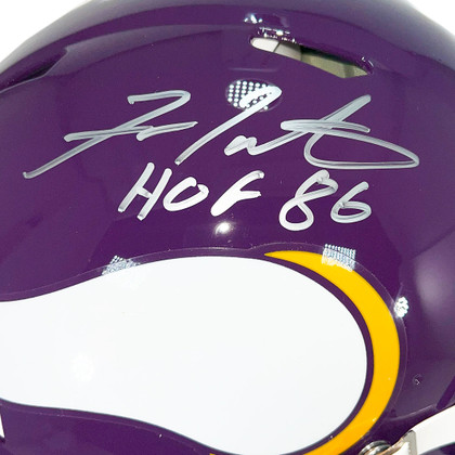 Frank Tarkenton Signed HOF 86 Inscription Minnesota Vikings Throwback 61-79 Authentic Speed Full-Size Football Helmet (Beckett)