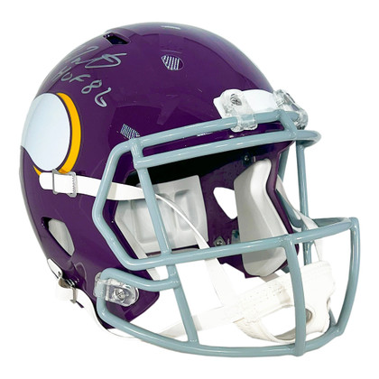 Frank Tarkenton Signed HOF 86 Inscription Minnesota Vikings Throwback 61-79 Speed Full-Size Replica Football Helmet (Beckett)