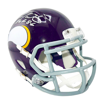 Frank Tarkenton Signed HOF 86 Inscription Minnesota Vikings Throwback 61-79 Speed Mini Football Helmet (Beckett)