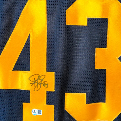 Troy Polamalu Signed Pittsburgh Color Rush Football Jersey (Beckett)