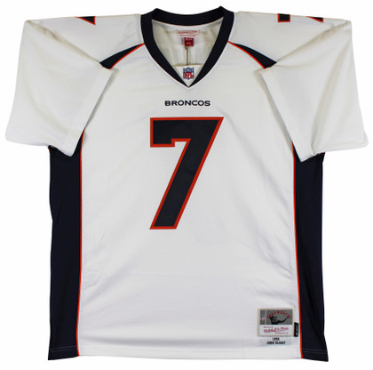Broncos John Elway "HOF 04" Authentic Signed White 1998 M&N TB Jersey BAS Wit