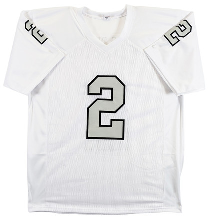 Ashton Jeanty Authentic Signed White Color Rush Pro Style Jersey BAS Witnessed