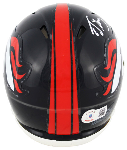 Broncos Ed McCaffrey Authentic Signed Speed Mini Helmet BAS Witnessed