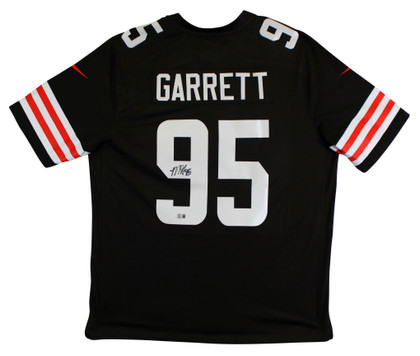 Browns Myles Garrett Authentic Signed Brown Nike Limited Jersey BAS Witnessed