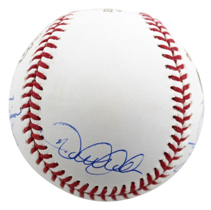 2009 Yankees (9) Jeter Rivera Posada Signed 2009 WS Logo Oml Baseball Steiner