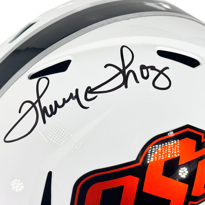 Thurman Thomas Signed Oklahoma State Cowboys Speed Full-Size Replica Football Helmet (JSA)