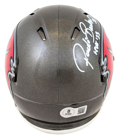 Buccaneers Ronde Barber "HOF 23" Signed Speed Mini Helmet BAS Witnessed