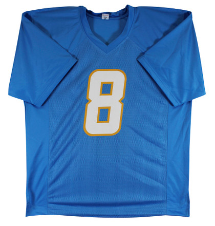 Omarion Hampton Signed Powder Blue Pro Style Jersey Autographed BAS Witnessed