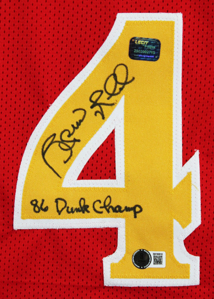 Spud Webb "1986 Dunk Champ" Signed Red Pro Style Jersey BAS Witnessed #3W190910