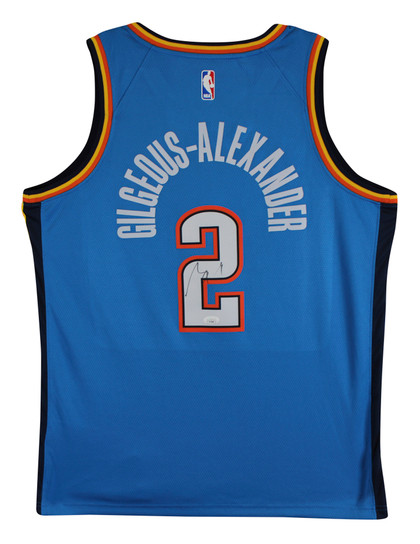 Thunder Shai Gilgeous-Alexander Signed Blue Nike Icon Edition Jersey JSA