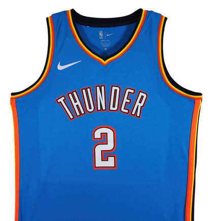 Thunder Shai Gilgeous-Alexander Signed Blue Nike Icon Edition Jersey JSA