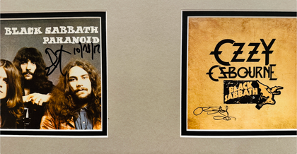 Black Sabbath Signed Framed Display