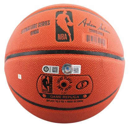 Spurs David Robinson Authentic Signed Spalding Basketball BAS Witnessed #WY58078