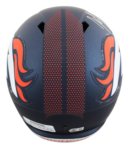 Broncos John Lynch Signed 2024 Full Size Speed Rep Helmet W/ Case BAS Witnessed