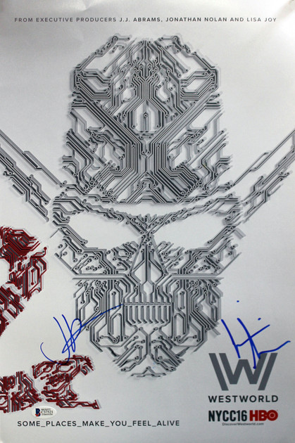 J.J. Abrams, Jimmi Simpson Westworld Authentic Signed 12x18 Photo BAS #C37521