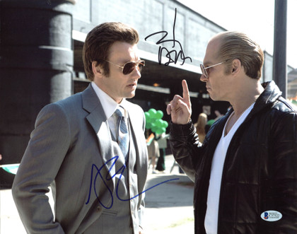 Johnny Depp & Joel Edgerton Black Mass Authentic Signed 11X14 Photo BAS #C37522