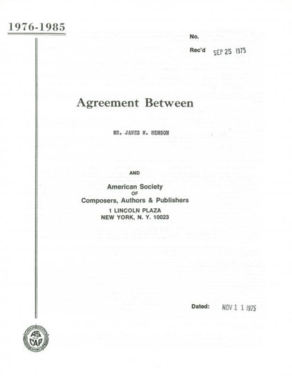 Jim Henson The Muppets Authentic Signed 1975 Document PSA/DNA #V10668