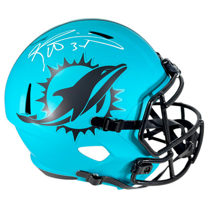 Ricky Williams Signed Miami Dolphins Rave Full-Size Replica Football Helmet (Beckett)