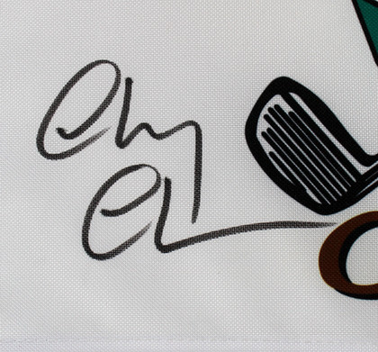 Caddyshack (3) Chase, Morgan & O'Keefe Signed Bushwood Flag BAS Witnessed