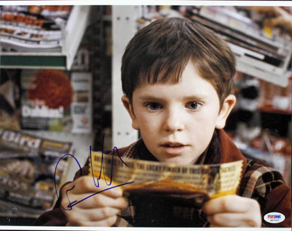 Freddie Highmore Charlie & Chocolate Factory Signed 11X14 Photo PSA/DNA #M97503