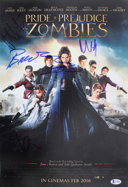 Pride & Prejudice & Zombies (5) Headey , Brady +3 Signed 12x18 Photo BAS #A70492